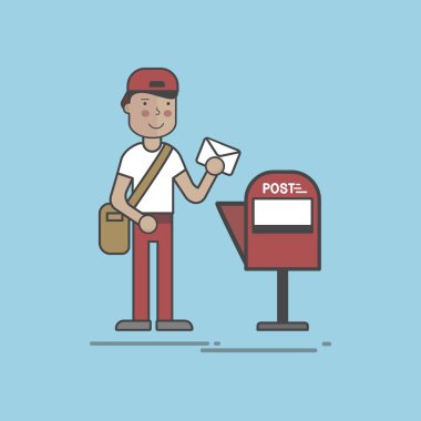 Posta teslimatı illüstrasyonu