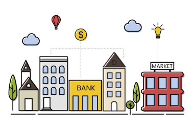 Eko Dostu illüstrasyon kavramı