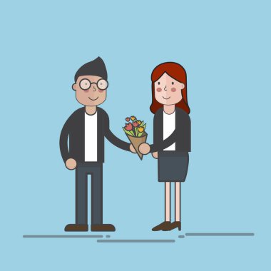 Süpermarket kümesi illüstrasyon 