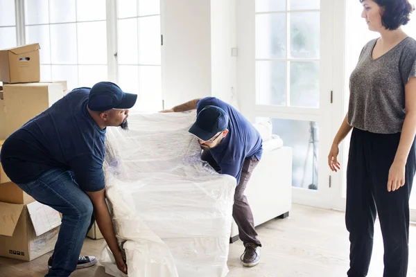 People Moved New Home — Stock Photo, Image