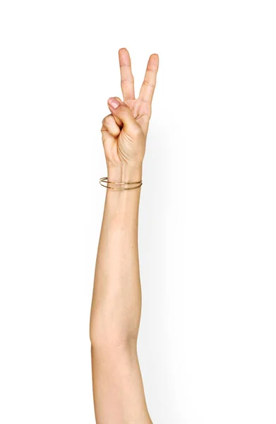人間の示すシンボルの手 — ストック写真
