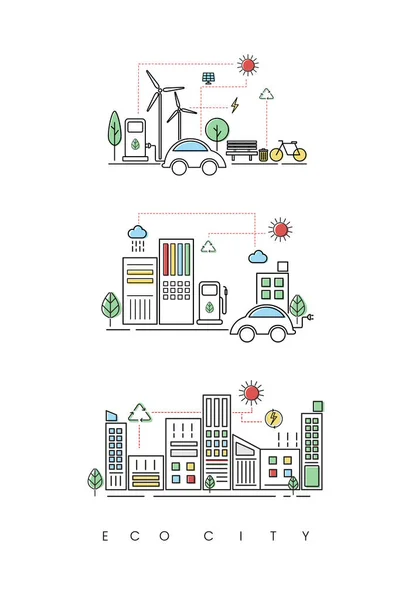 Eco Przyjacielski Ilustracja Koncepcja — Zdjęcie stockowe