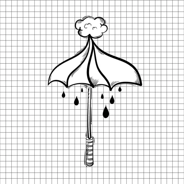 Illustration Parapluie Pluie Isolés Sur Fond — Photo