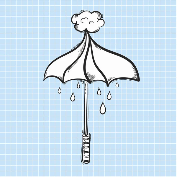 Ilustración Paraguas Lluvia Aislada Sobre Fondo —  Fotos de Stock