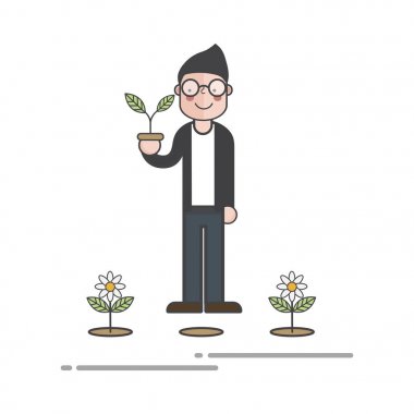 thema van de muziek met abstracte regenboog gekleurde achtergrond