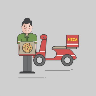 Pizza dükkanı çizimi