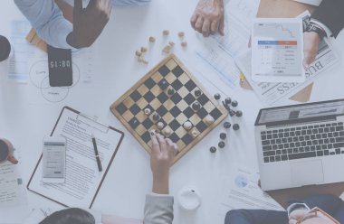 Satranç oyun iş stratejisi kavramı