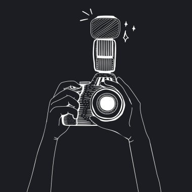 Dslr fotoğraf makinesi gösterimi