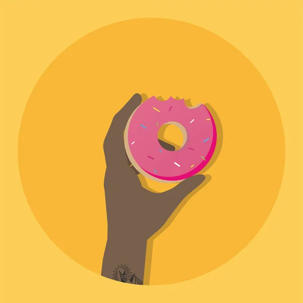 Иллюстрация Ручного Пончика — стоковое фото