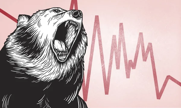 Bear Market Icon Symbol Concept — Stock Photo, Image