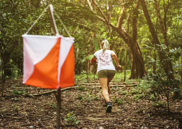 Attività Check Point Orienteering All Aperto — Foto Stock