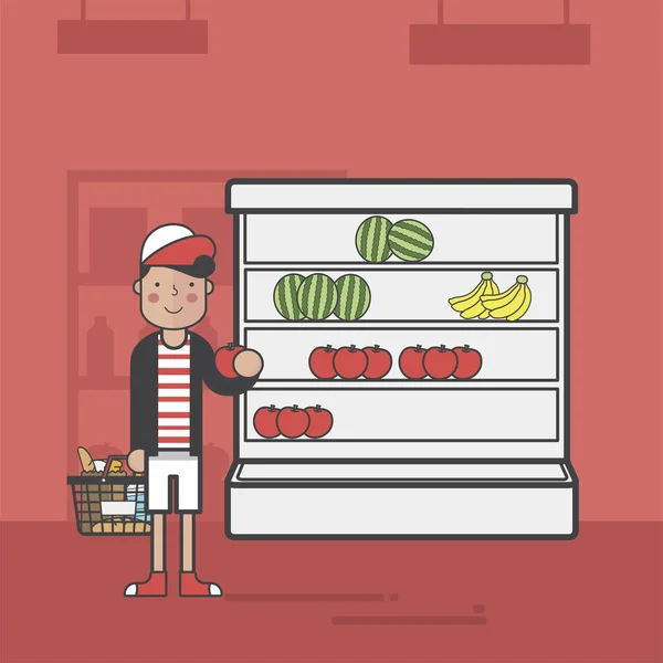 Illustration Des Musters Supermarkt Konzept — Stockfoto