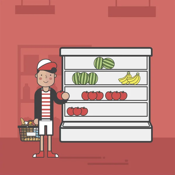 Ilustracja Koncepcja Supermarket Wzór — Zdjęcie stockowe