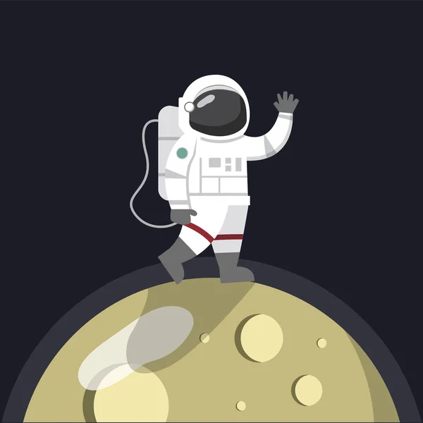 Illustration Des Astronauten Auf Dem Mond — Stockfoto