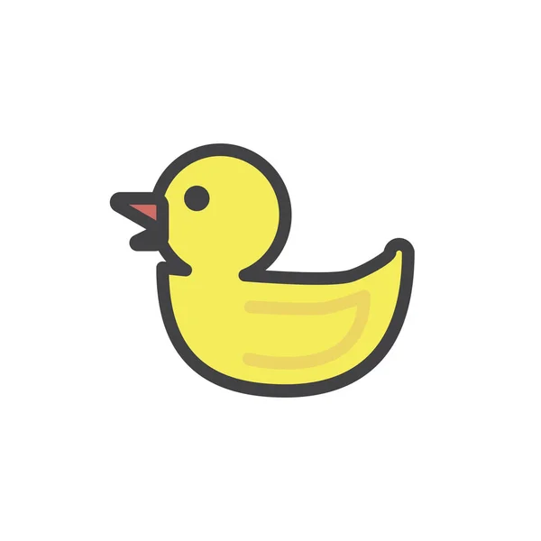 Illustratie Van Gele Rubber Duck Pictogram — Stockfoto