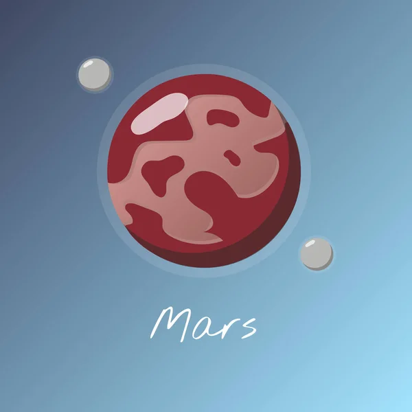 Kleurrijke Afbeelding Van Mars Voor Onderwijs — Stockfoto