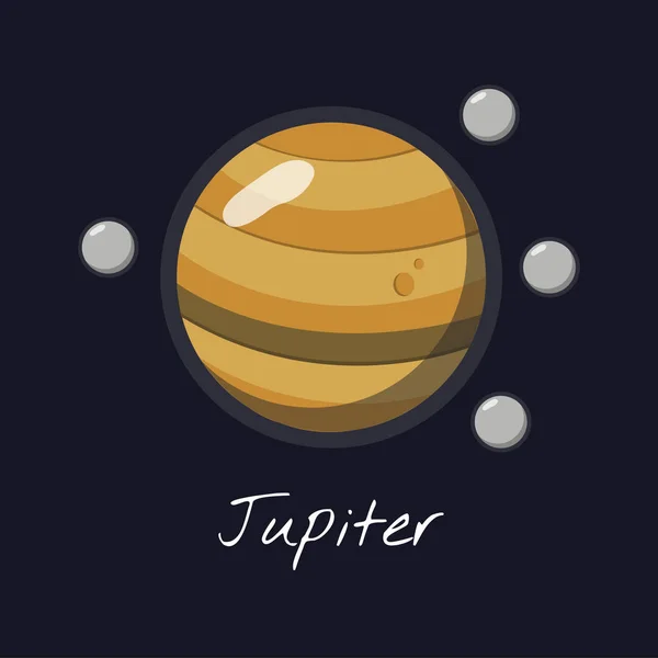 Jupiter Eğitim Için Renkli Çizimi — Stok fotoğraf