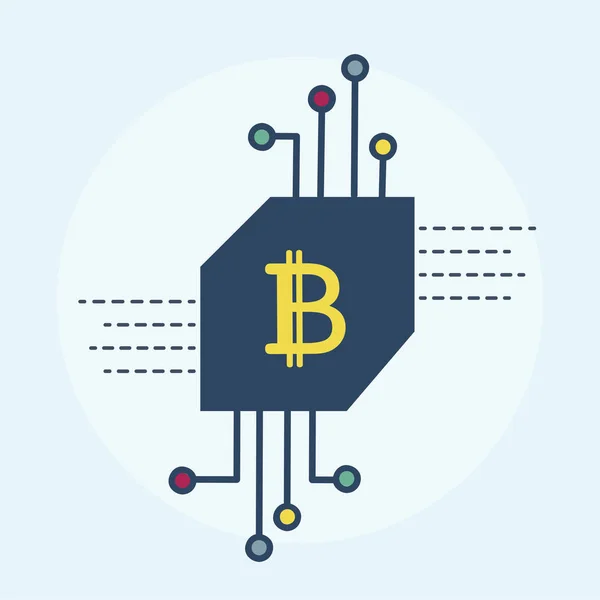 Ilustração Conceito Bitcoin — Fotografia de Stock