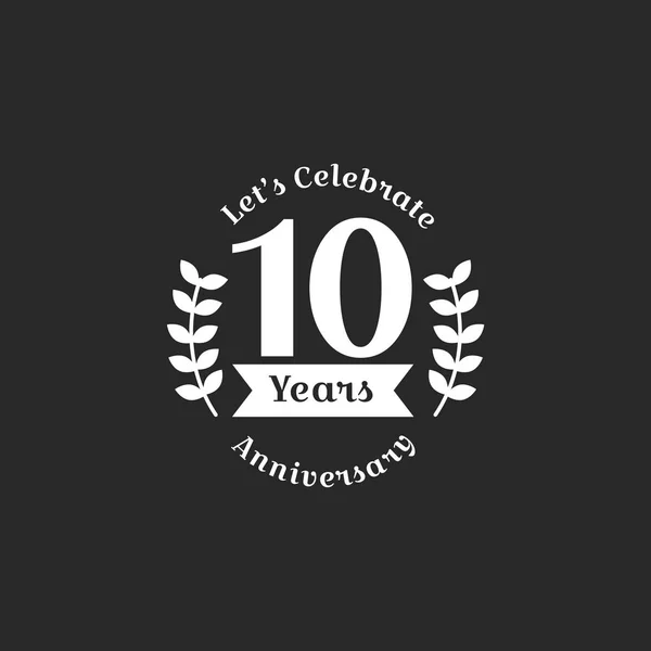 Illustration of 10th anniversary stamp banner