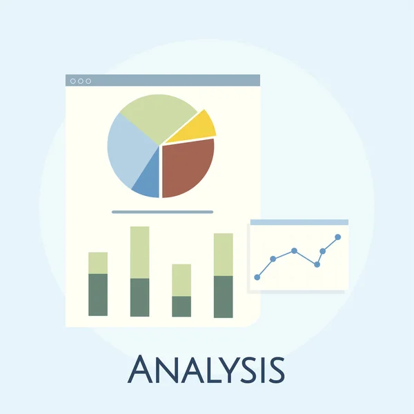 Illustratie Van Analyse Van Bedrijfsgrafieken — Stockfoto