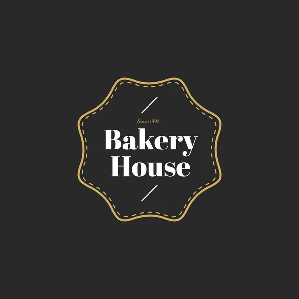 Illustration Bakery House Stamp Banner — Stock Photo, Image