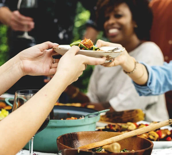 Group Diverse Friends Enjoying Summer Party Together — Stock Photo, Image