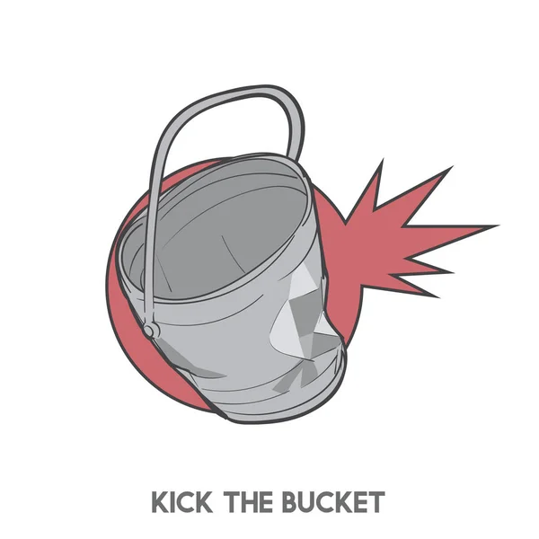Kick Την Εικονογράφηση Κουβά — Φωτογραφία Αρχείου