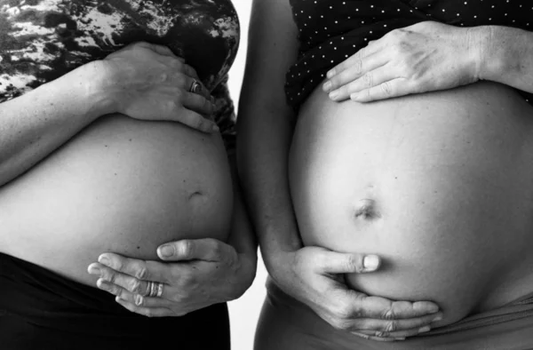 Zwangere Vrouwen Tonen Hun Hobbels — Stockfoto
