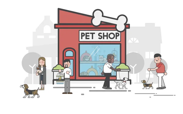 Illustration Set Pet Shop — Stock Photo, Image