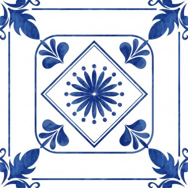 Döşeme desenli karoların tasviri