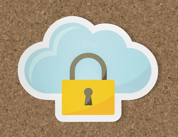 Cloud Security Icon Technology Symbol — Stock Photo, Image