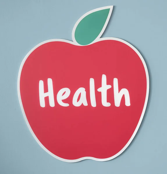 Good Health Fresh Apple Icon — Stock Photo, Image