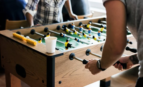 People Playing Table Football — Stock Photo, Image