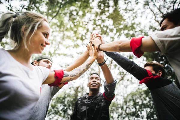 Outdoor Team Orienteering Activity — Stock Photo, Image