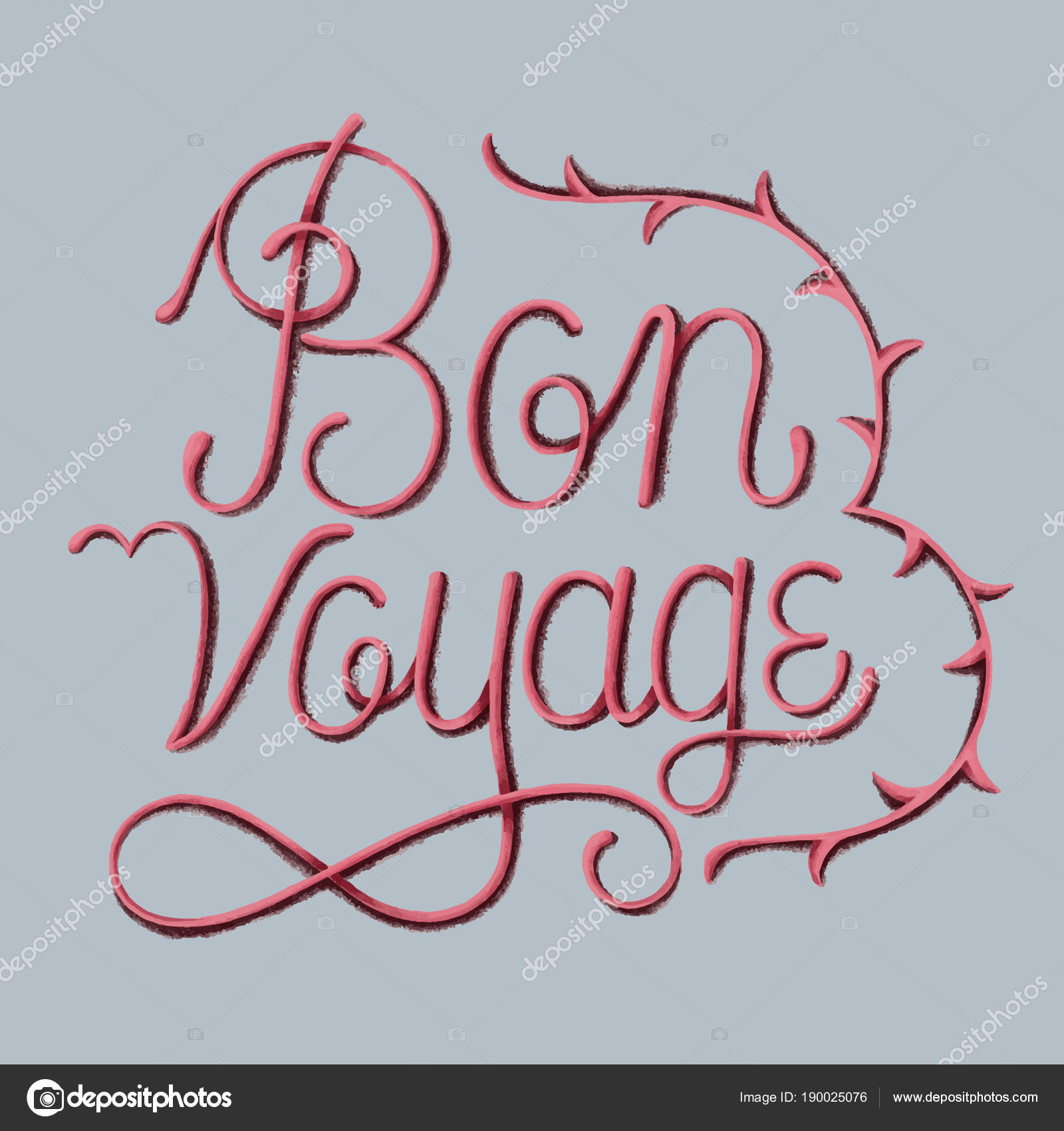 Handwritten Phrase Illustration Bon Voyage Stock Photo by ©Rawpixel