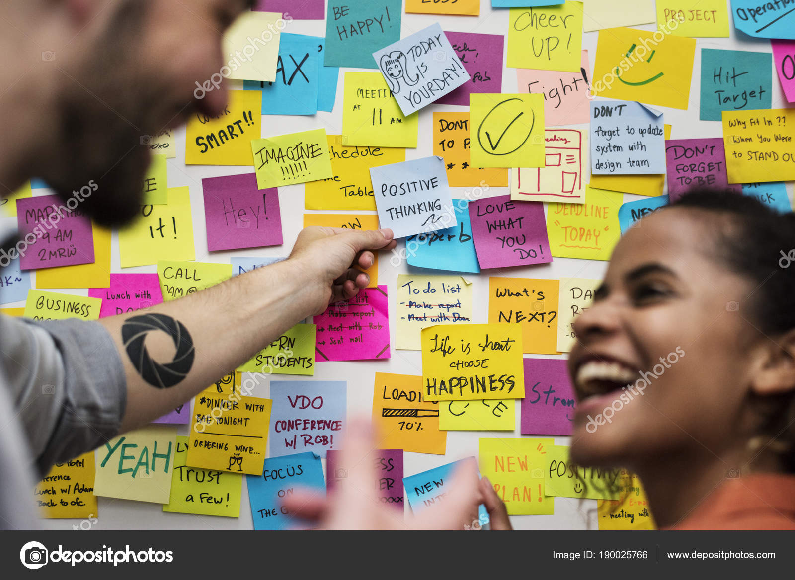Sticky Notes Office Wall Stock Photo by Rawpixel 190025766