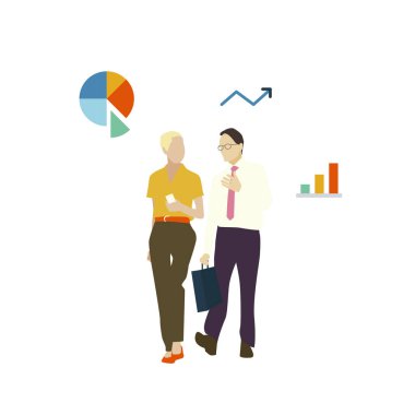 Avatar iş adamları yürüyüş resimli