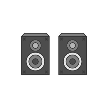 Ses hoparlör stereo ses sistemi illüstrasyon