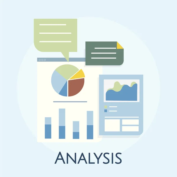 Illustration Der Analyse Von Business Graphen — Stockfoto