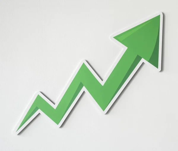 Growth Arrow Icon Isolated — Stock Photo, Image