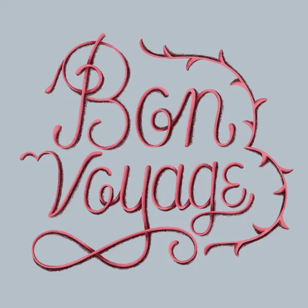 Expression Manuscrite Illustration Bon Voyage — Photo