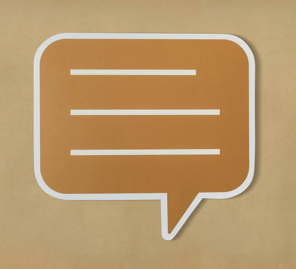 Conversation Speech Bubble Cut Out Icon — Stock Photo, Image