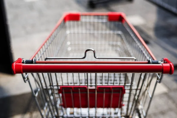 Carro Compras Vacío Dejado Fuera — Foto de Stock