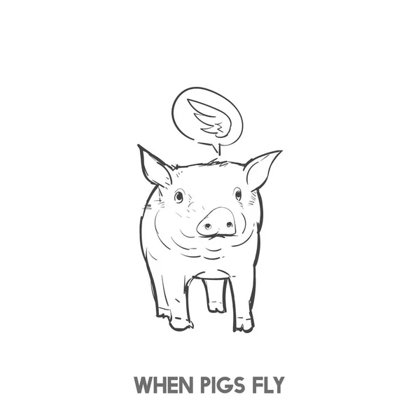 Wenn Schweine Fliegen — Stockfoto