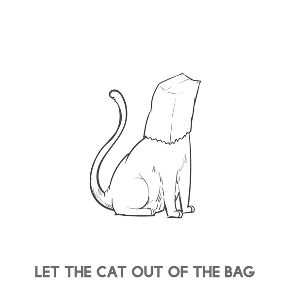 Biarkan Kucing Keluar Dari Tas — Stok Foto