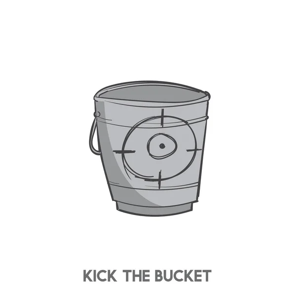 Kick Bucket Illustration — Stock Photo, Image