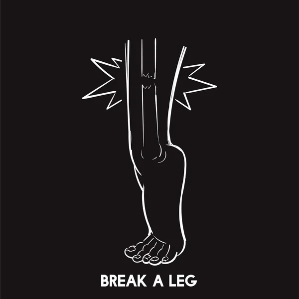 Break Leg Illustration — Stock Photo, Image