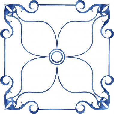 Döşeme desenli karoların tasviri