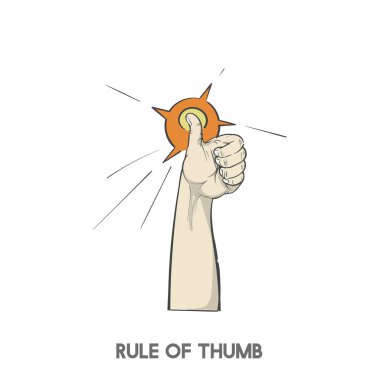 Rule of thumb illustration clipart