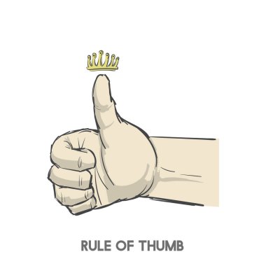 Rule of thumb illustration clipart